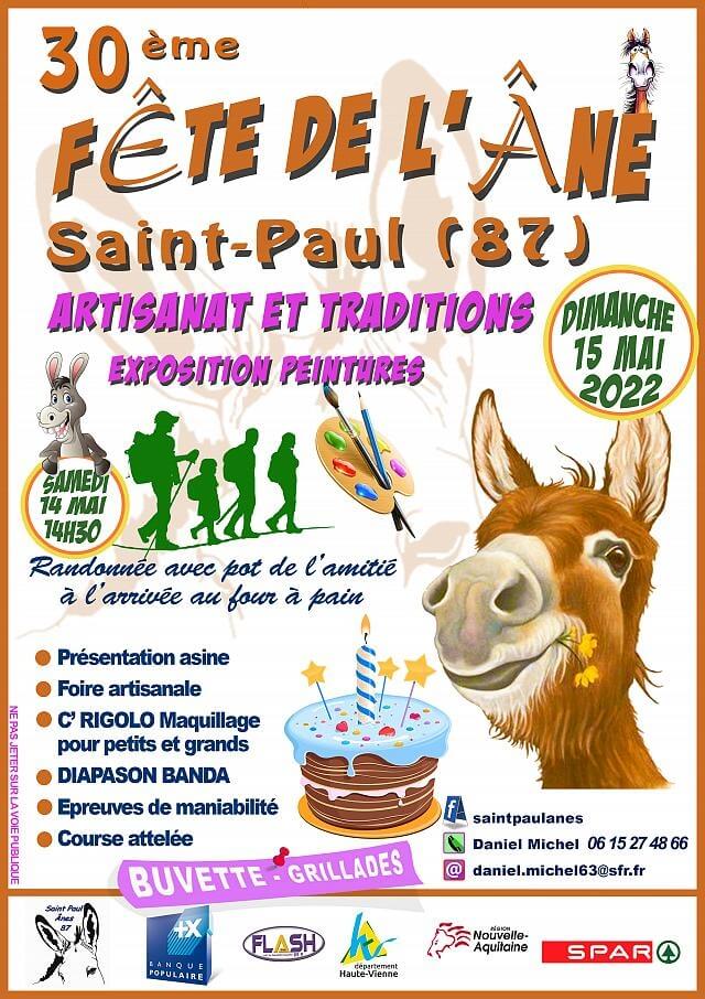 Affiche de la fête de l'âne 2022