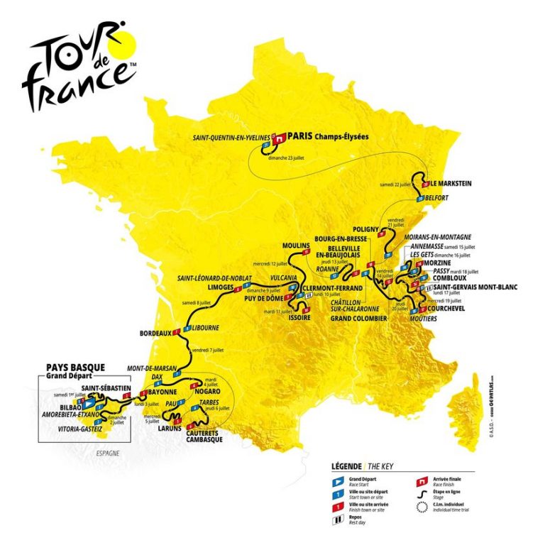 Parcours du Tour de France 2023